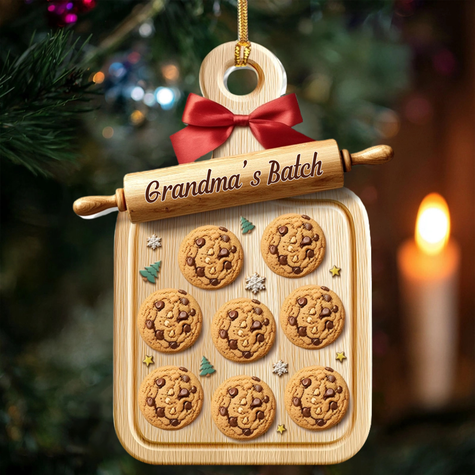 Personalized Grandma’s Batch Ornament 2025, Custom Acrylic Decoration, Unique Christmas Gift For Grandma And Grandkids Ornament