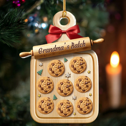 Personalized Grandma’s Batch Ornament 2025, Custom Acrylic Decoration, Unique Christmas Gift For Grandma And Grandkids Ornament