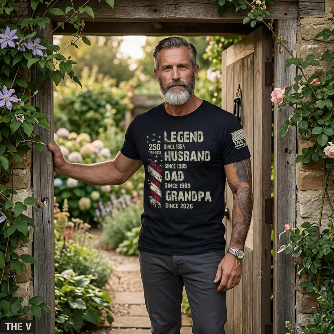 Personalized Legend Husband Dad Papa Since The America 250th Anniversary Shirt
