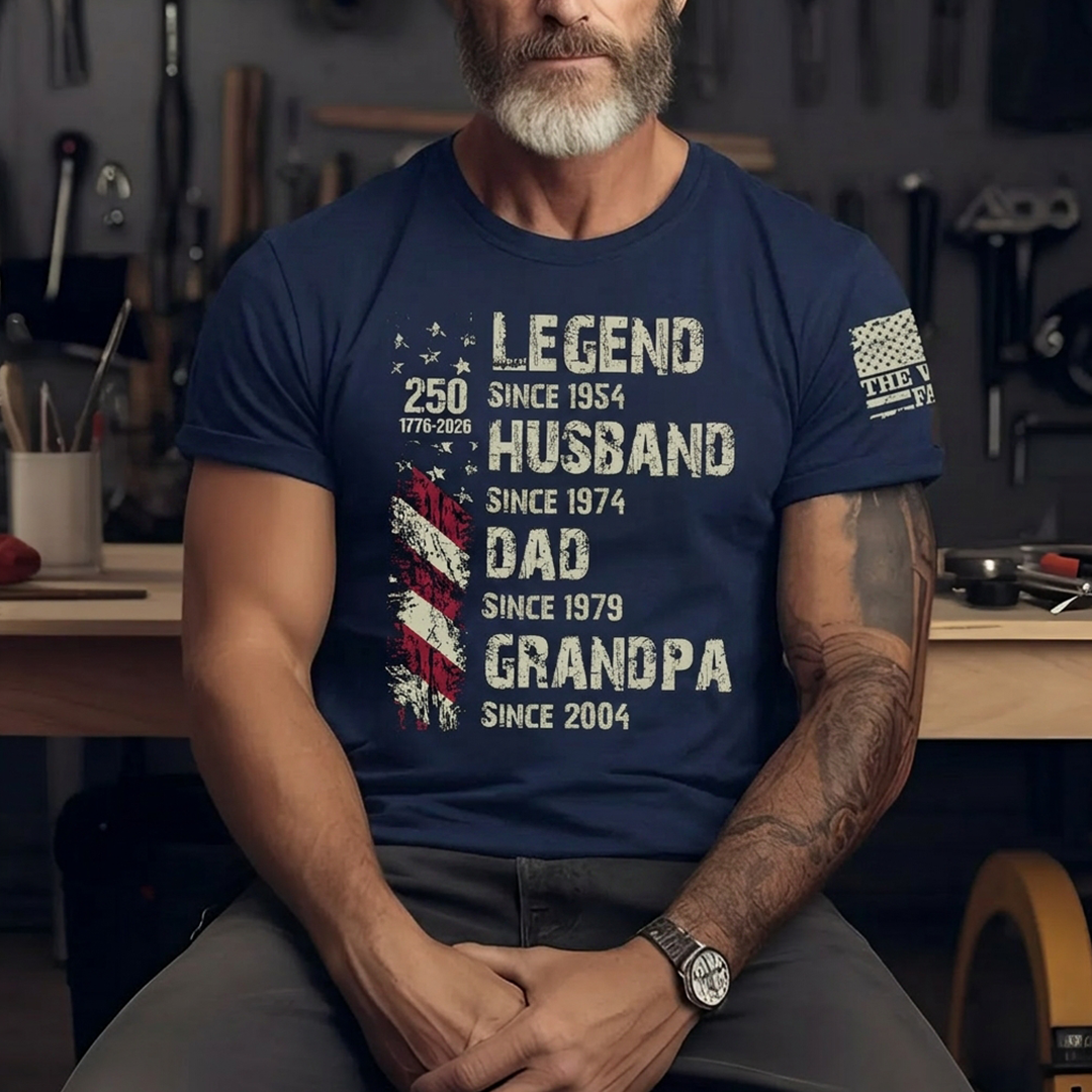 Personalized Legend Husband Dad Papa Since The America 250th Anniversary Shirt