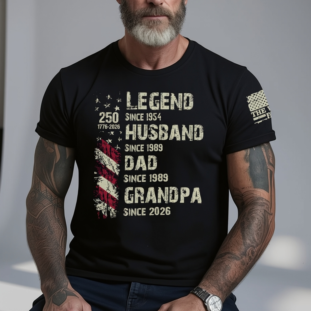 Personalized Legend Husband Dad Papa Since The America 250th Anniversary Shirt