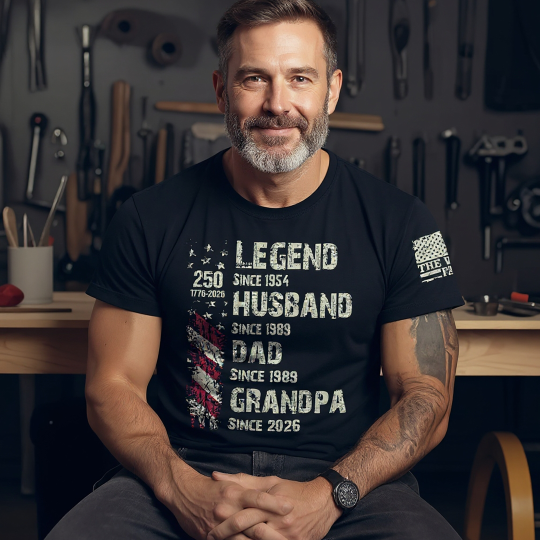 Personalized Legend Husband Dad Papa Since The America 250th Anniversary Shirt