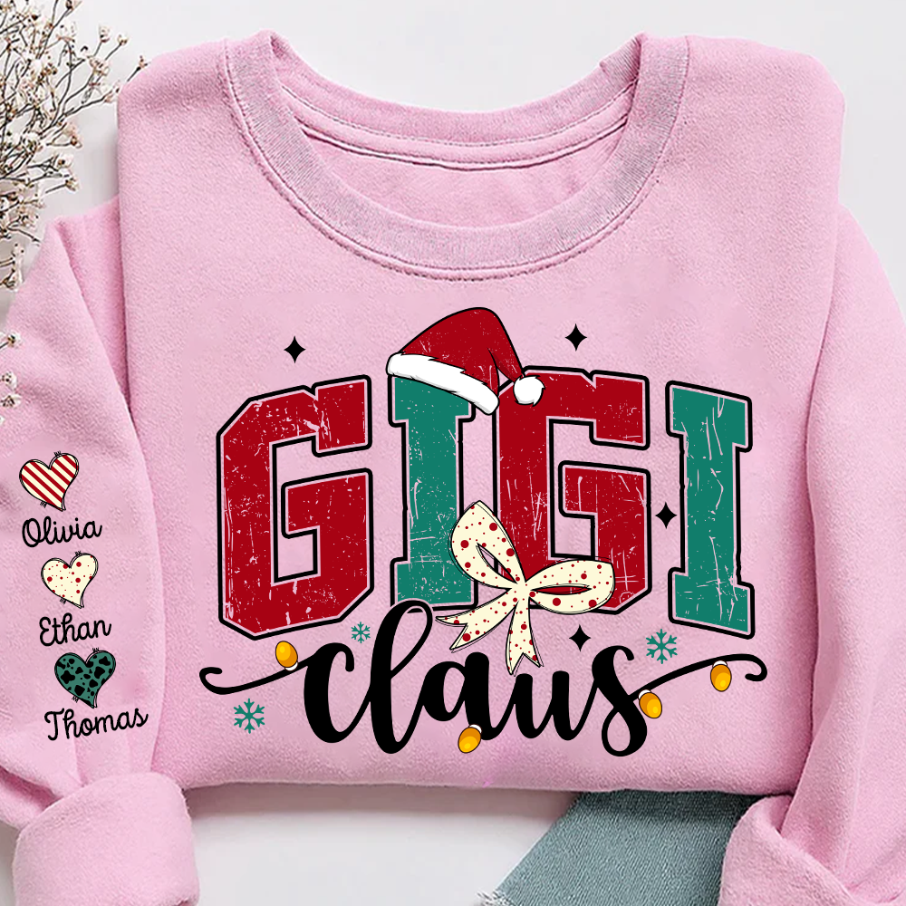 Gigi claus And Grandkids Merry Christmas Sweatshirt