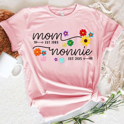 Mom Grandma Est Flower Color With Grandkids Mothers Day Gift
