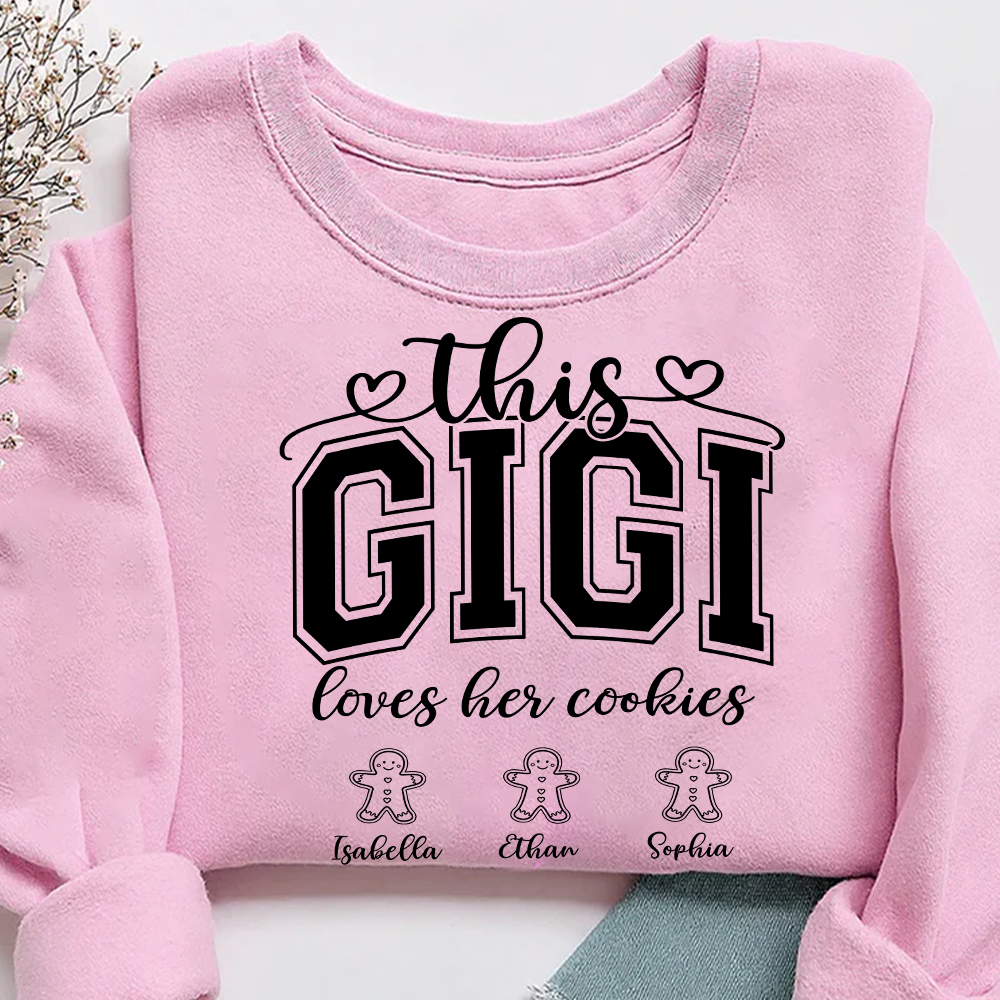 Personalized This Gigi Loves Her Cookies And Grandkids Sweatshirt