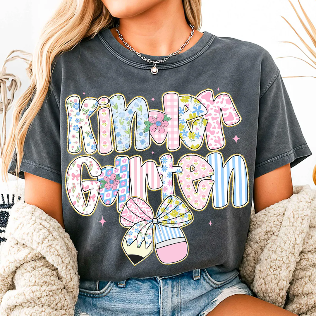 Preppy Back to School Floral Personalized