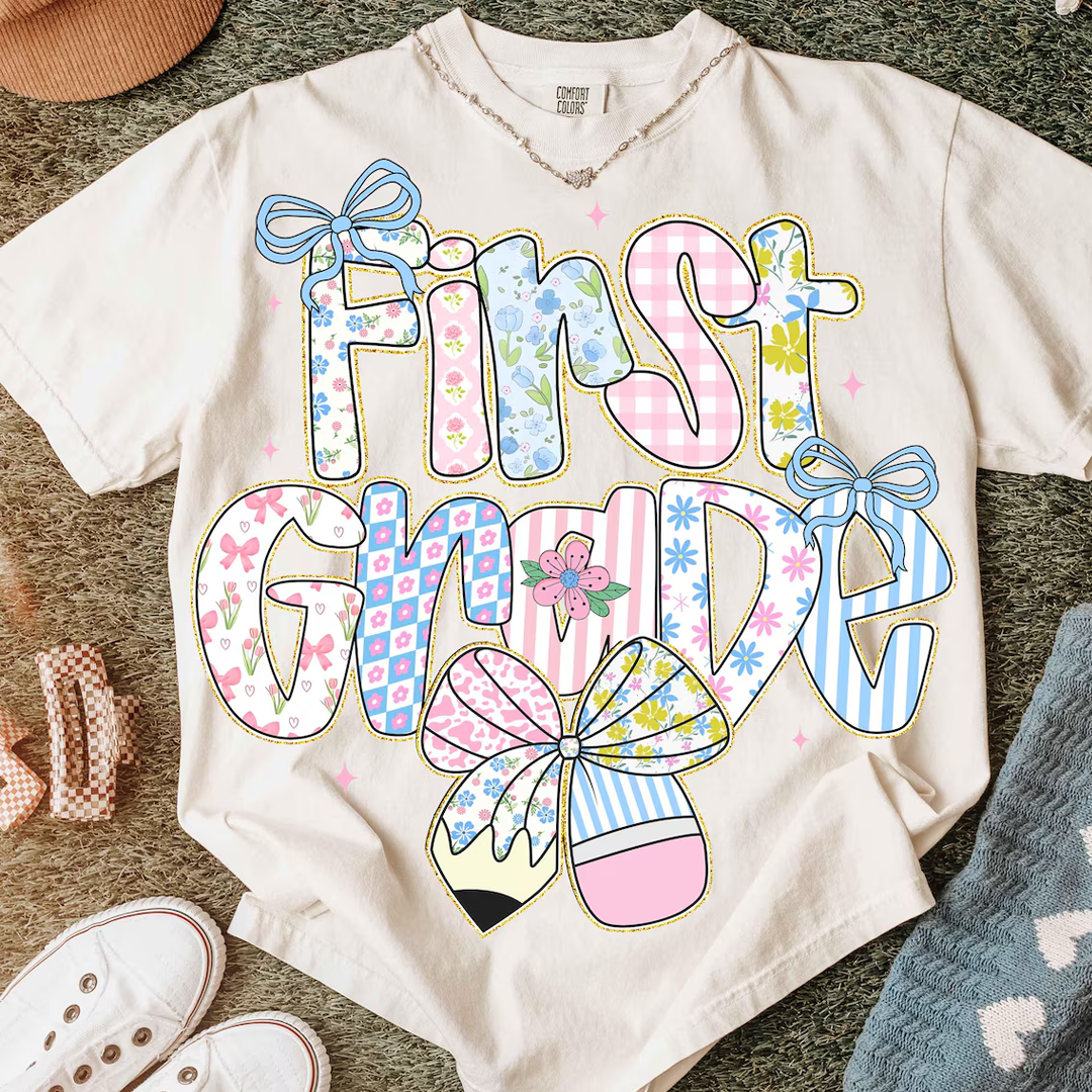 Preppy Back to School Floral Personalized