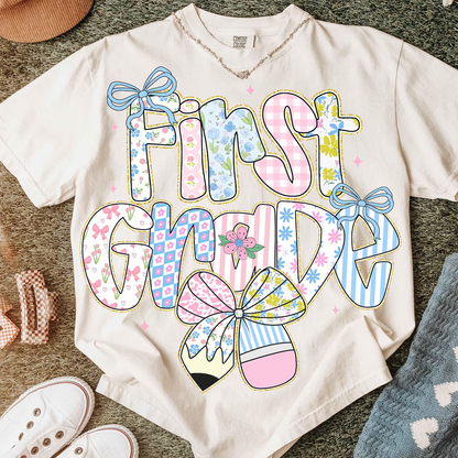 Preppy Back to School Floral Personalized