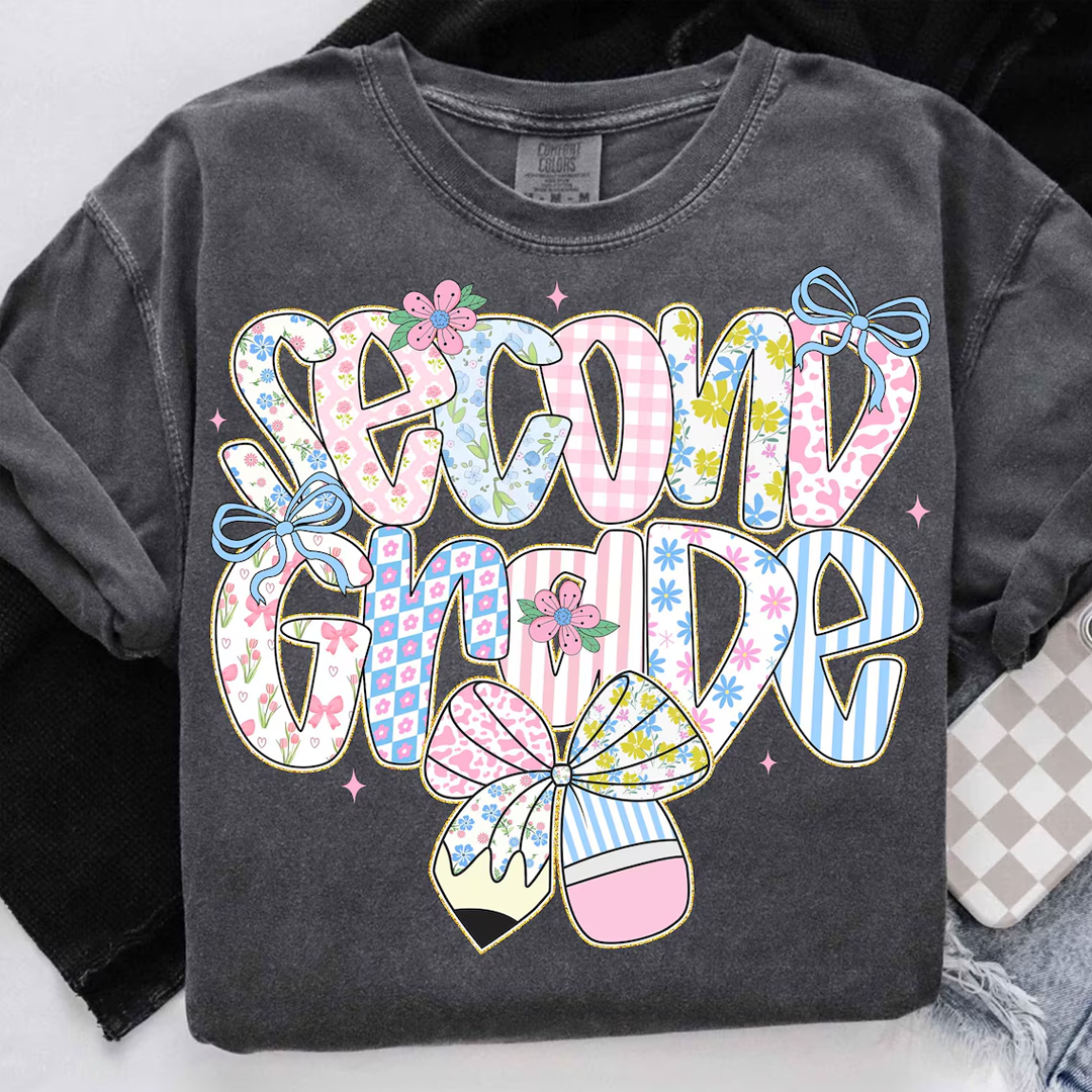 Preppy Back to School Floral Personalized