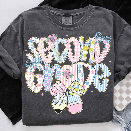 Preppy Back to School Floral Personalized