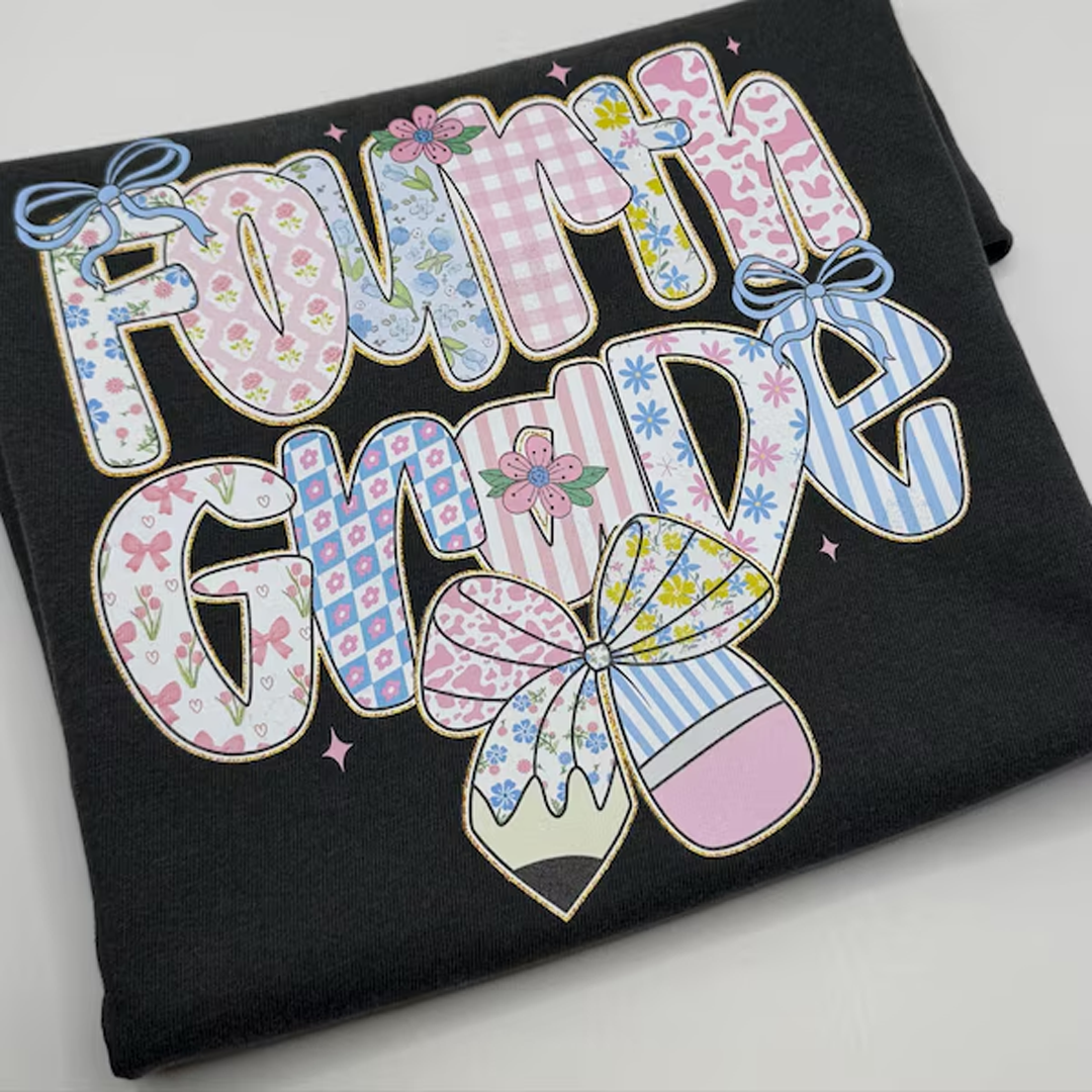 Preppy Back to School Floral Personalized