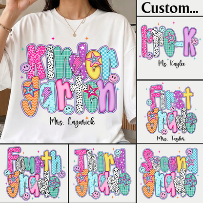 Preppy Back to School Pre-k 1st/2nd/3rd Grade First Day of School Shirt