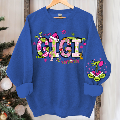 Custom Gigi And Grandkids Christmas 2024 Sweatshirt