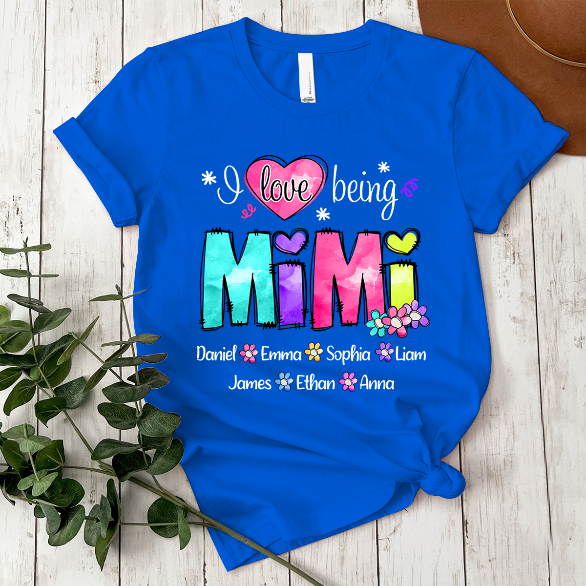 Custom I love being Nana Color Shirt, Personalized Nickname And Grandkids, Gift For Mother's Day