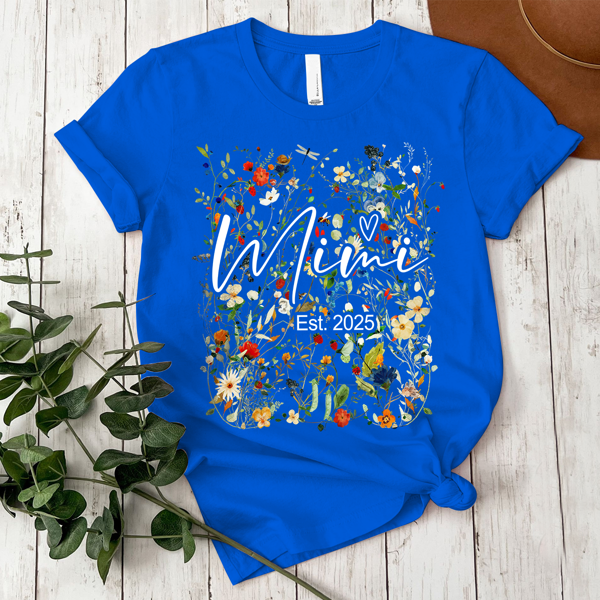 Custom Mimi Est Flower Shirt, Personalized Nickname And Grandkids, Gift For Mother's Day