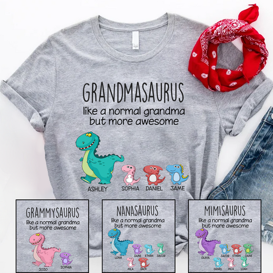 Grandma Saurus Grandma And Grandkids Custom