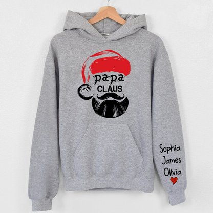 Custom Christmas Papa Claus, 2023 Christmas Dad Claus Christmas Hoodie