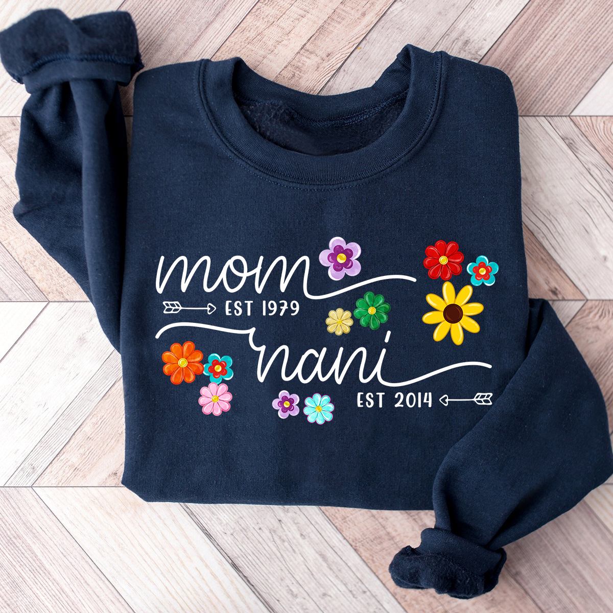 Mom Grandma Est Flower Color With Grandkids Mothers Day Gift