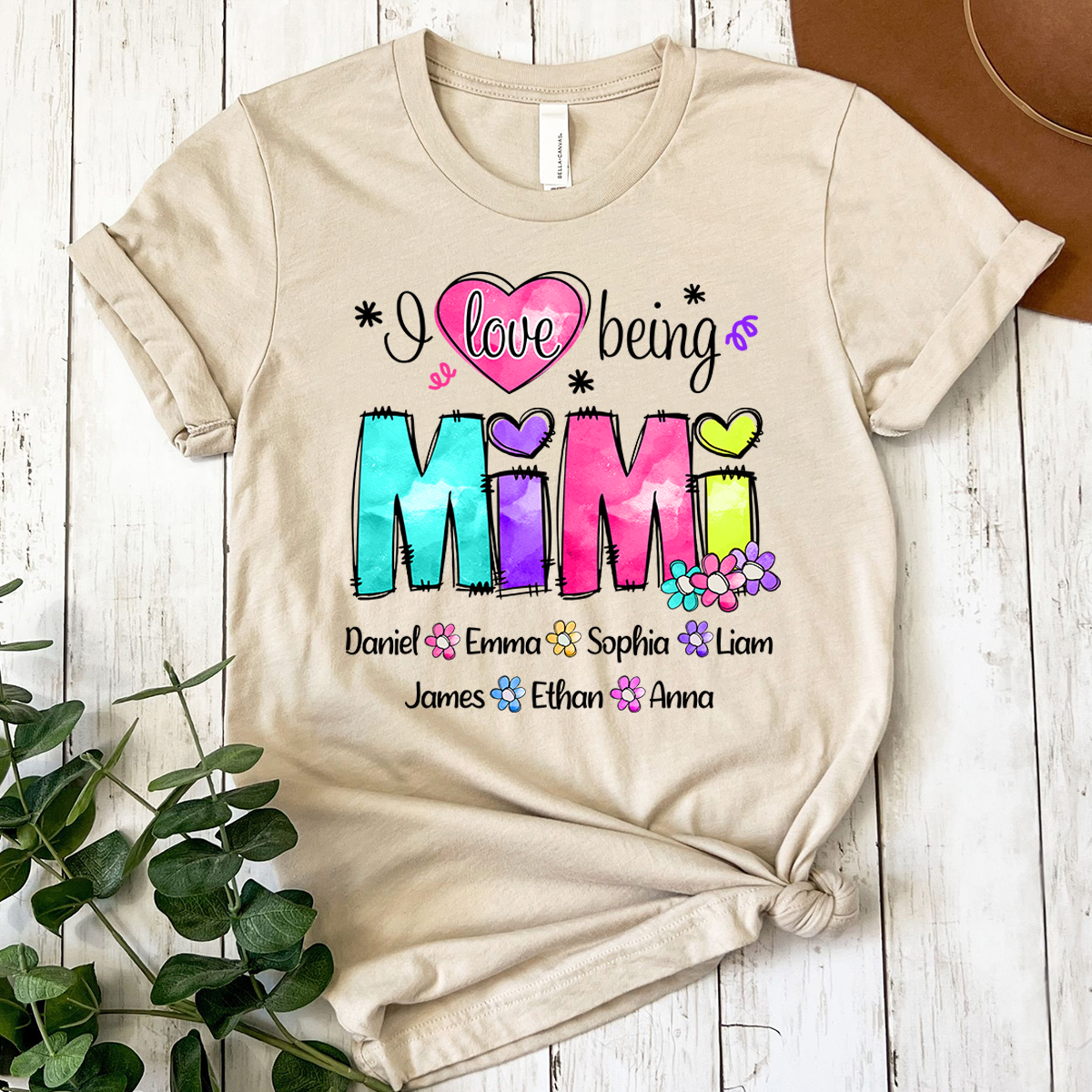 Custom I love being Nana Color Shirt, Personalized Nickname And Grandkids, Gift For Mother's Day