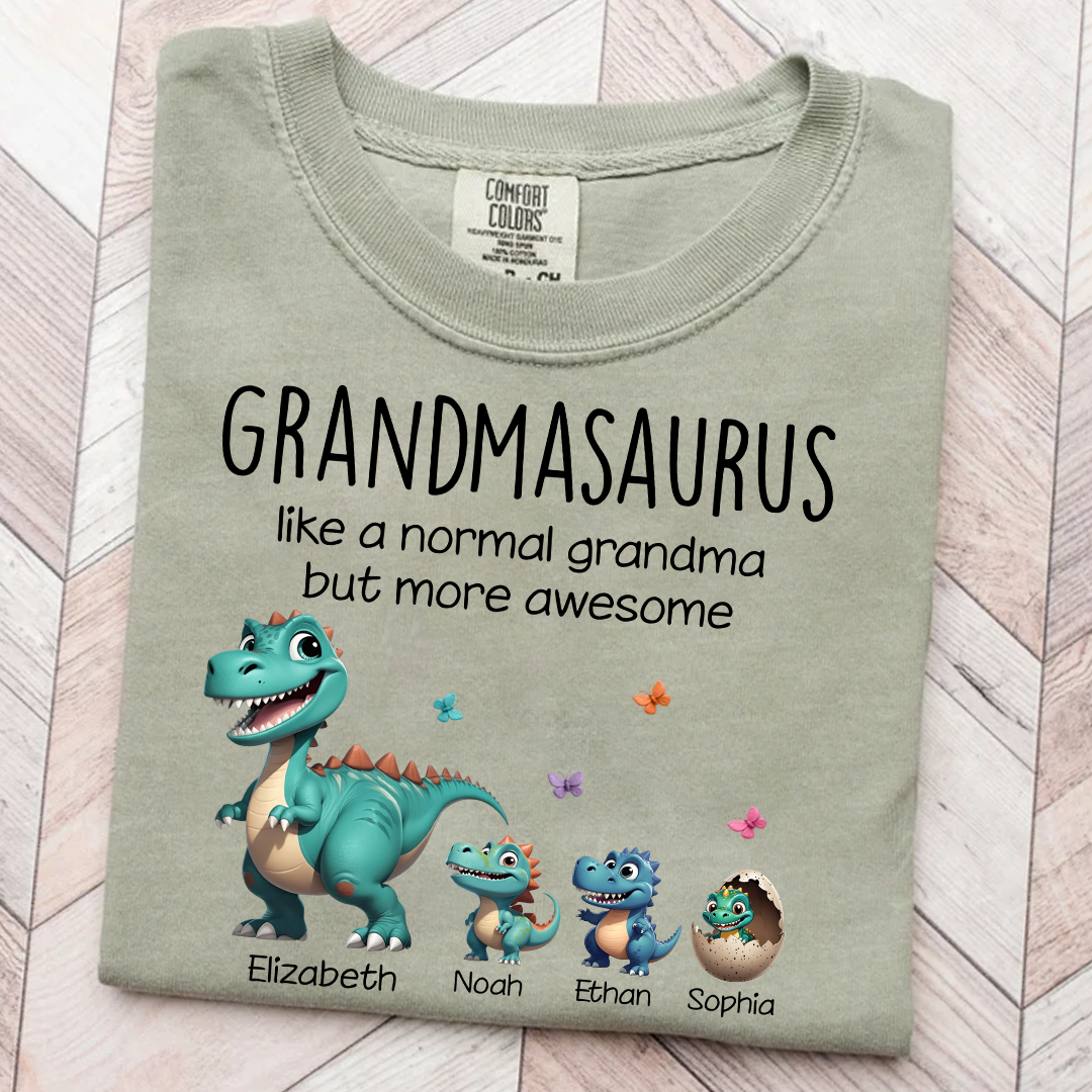Personalized Grandmasaurus And Grandkids Gift for Grandma