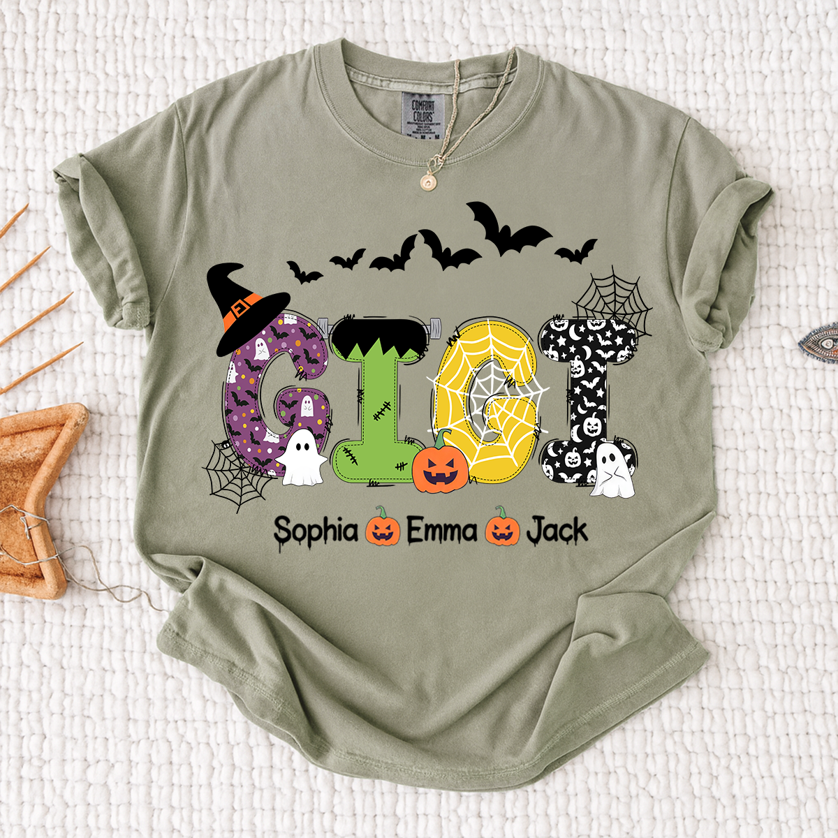 Comfort Colors® Gigi Halloween And Grandkids T-Shirt