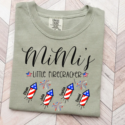 Comfort Colors® Mimi's Little Firecrackers 4th Of July, Custom Grandma With Kids TH