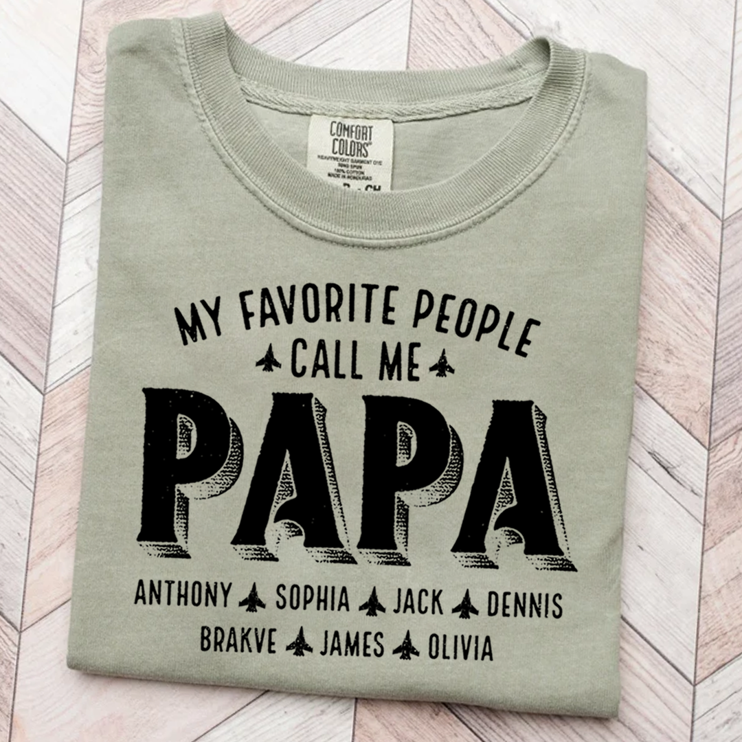 My Favorite People Call Me Papa And Grandkids Father's Day