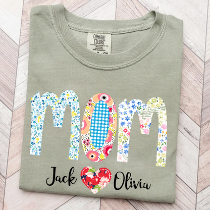 Comfort Colors® Nana Art Trend Print 2025 T-Shirt, Custom Grandma With Grandkids Shirt