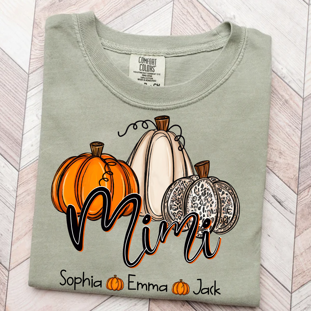 Comfort Colors® Mimi, Grandma Pumpkins Autumn And Grandkids T-Shirt