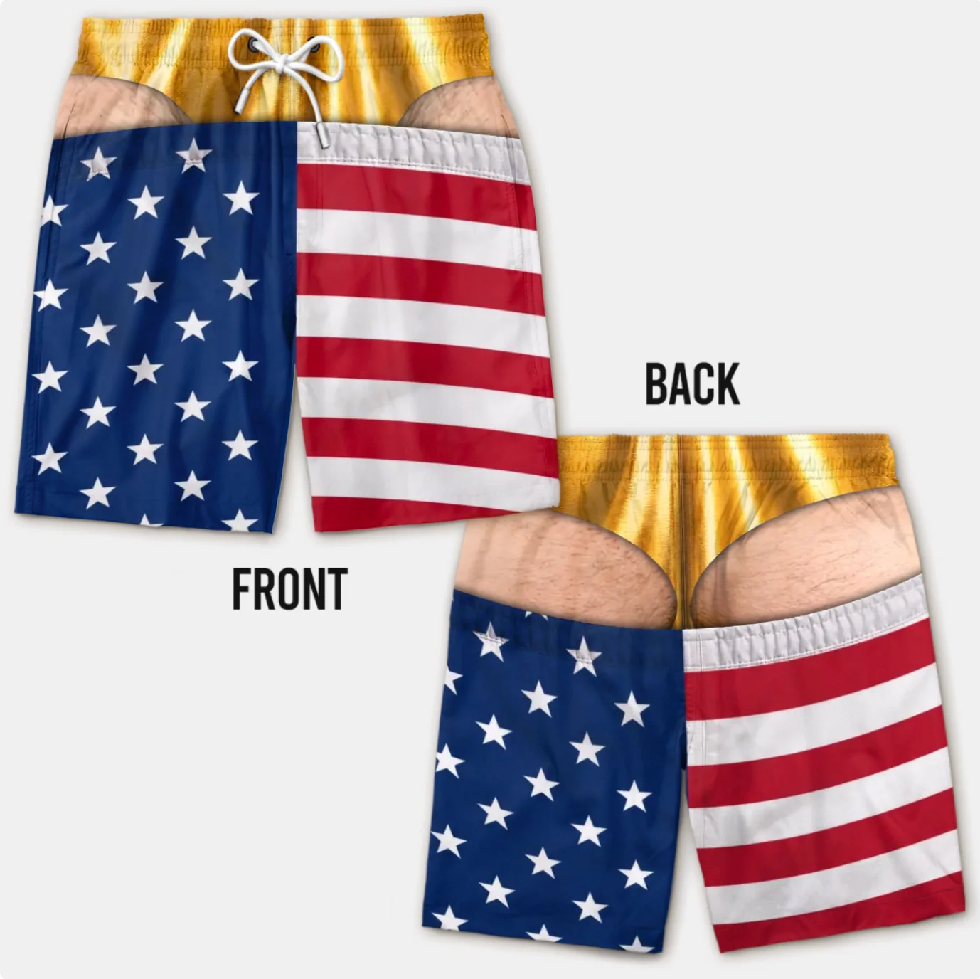 Funny Men's Swim Trunks 3D Print Beach Shorts Quick Dry Summer Swimwear