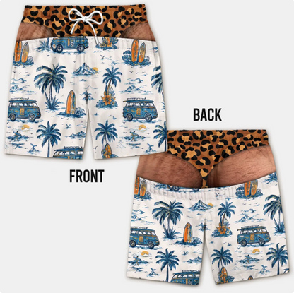 Funny Men's Swim Trunks 3D Print Beach Shorts Quick Dry Summer Swimwear