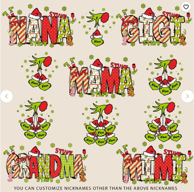 Personalized Grandma, Mom And Kids Names Christmas 2025