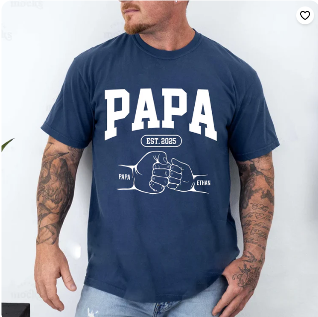 Personalized Papa Grandpa Dad Est Year And Grandkids Hand Fathers Day