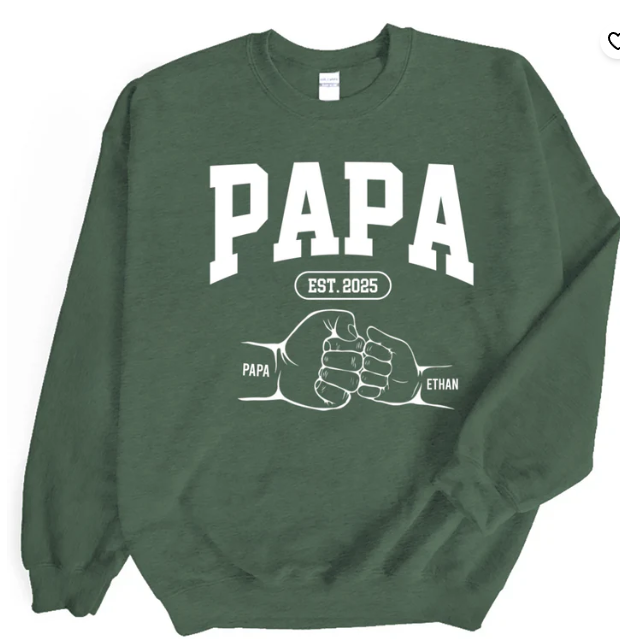 Personalized Papa Grandpa Dad Est Year And Grandkids Hand Fathers Day