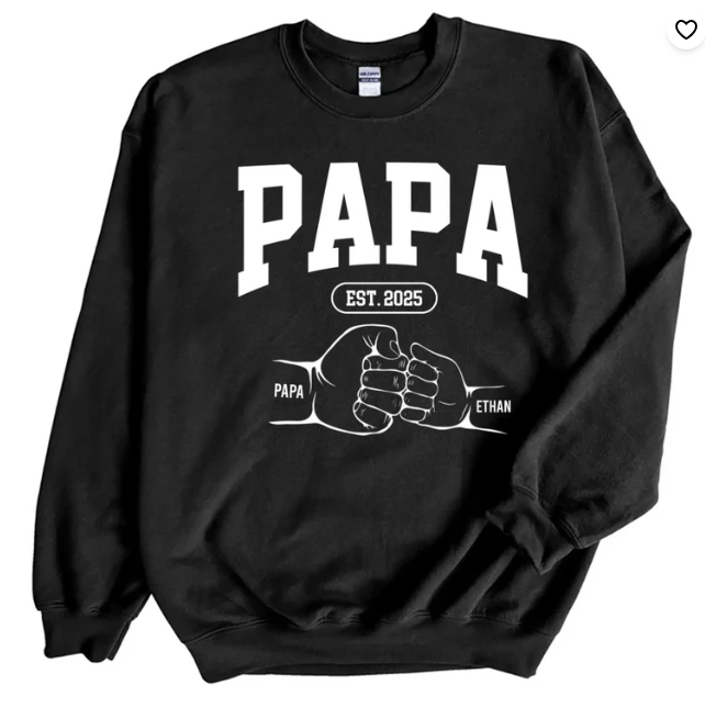 Personalized Papa Grandpa Dad Est Year And Grandkids Hand Fathers Day