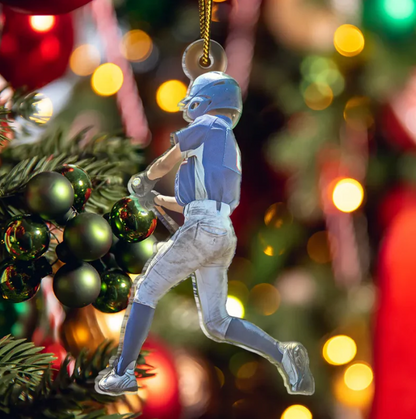 Personalized Baseball Player Ornament 2025, Custom Photo Acrylic Decoration, Unique Christmas Gift For Baseball Lovers And Sports Fans