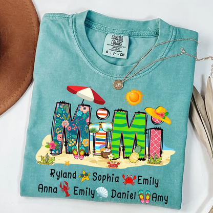 Comfort Colors® Mimi Summer 2025 T-Shirt, Custom Grandma With Grandkids Shirt