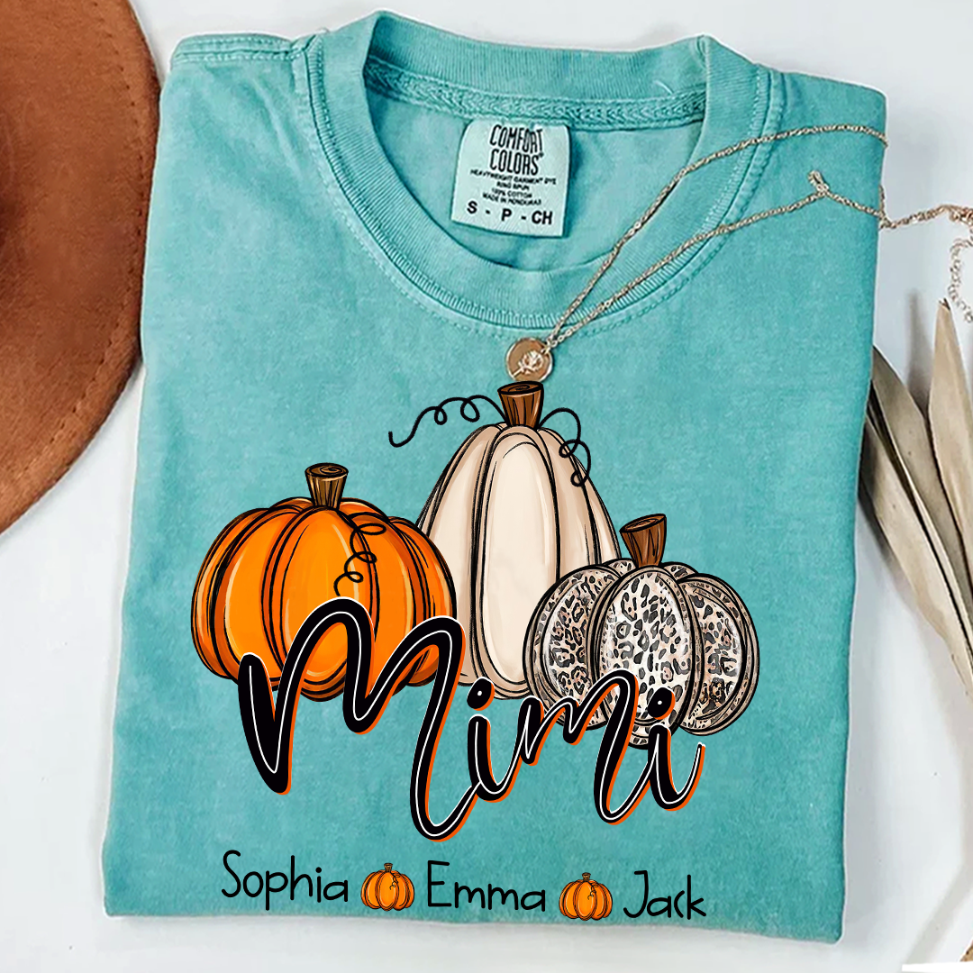 Comfort Colors® Mimi, Grandma Pumpkins Autumn And Grandkids T-Shirt