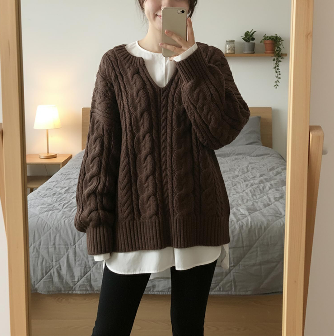 Soft Knit V-Neck Sweater for Women – Long Sleeve Jumper for Fall Winter  Birthday & Christmas Gift