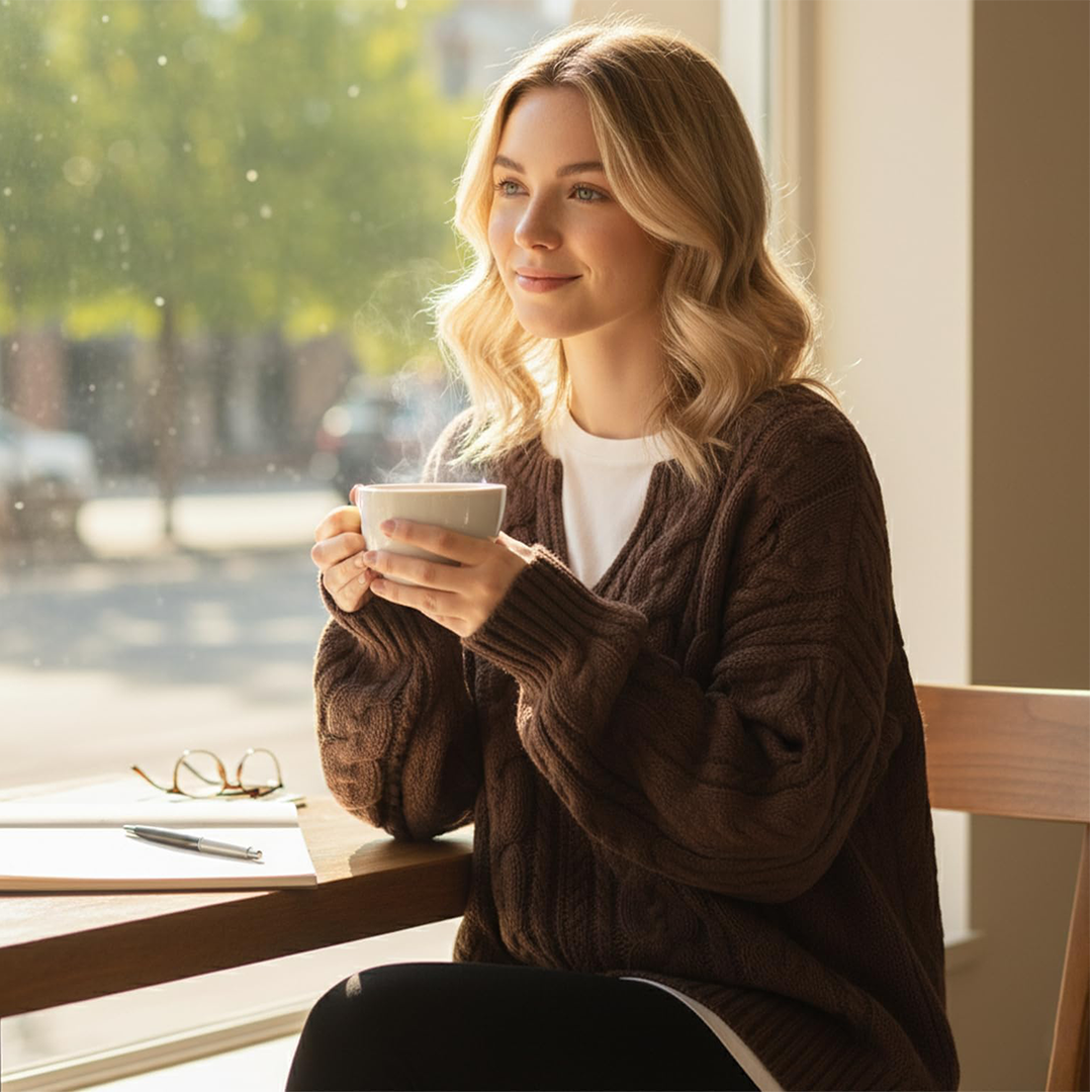 Soft Knit V-Neck Sweater for Women – Long Sleeve Jumper for Fall Winter  Birthday & Christmas Gift