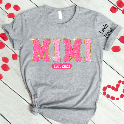 Custom Mimi Est Glitter Mother's Day Trend T-Shirt
