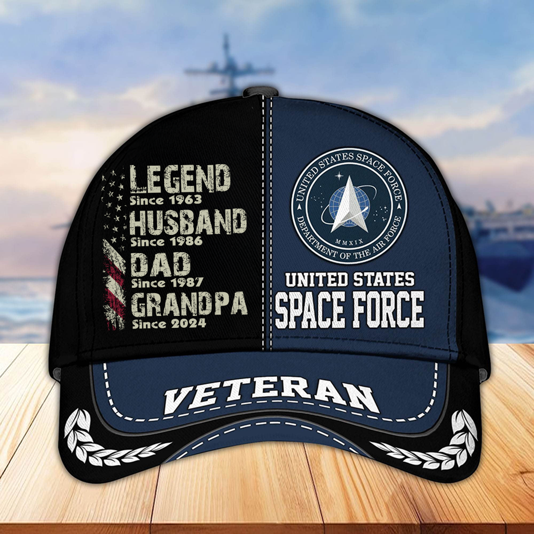 Legend Husband Dad Grandpa Since Veteran Classic Cap