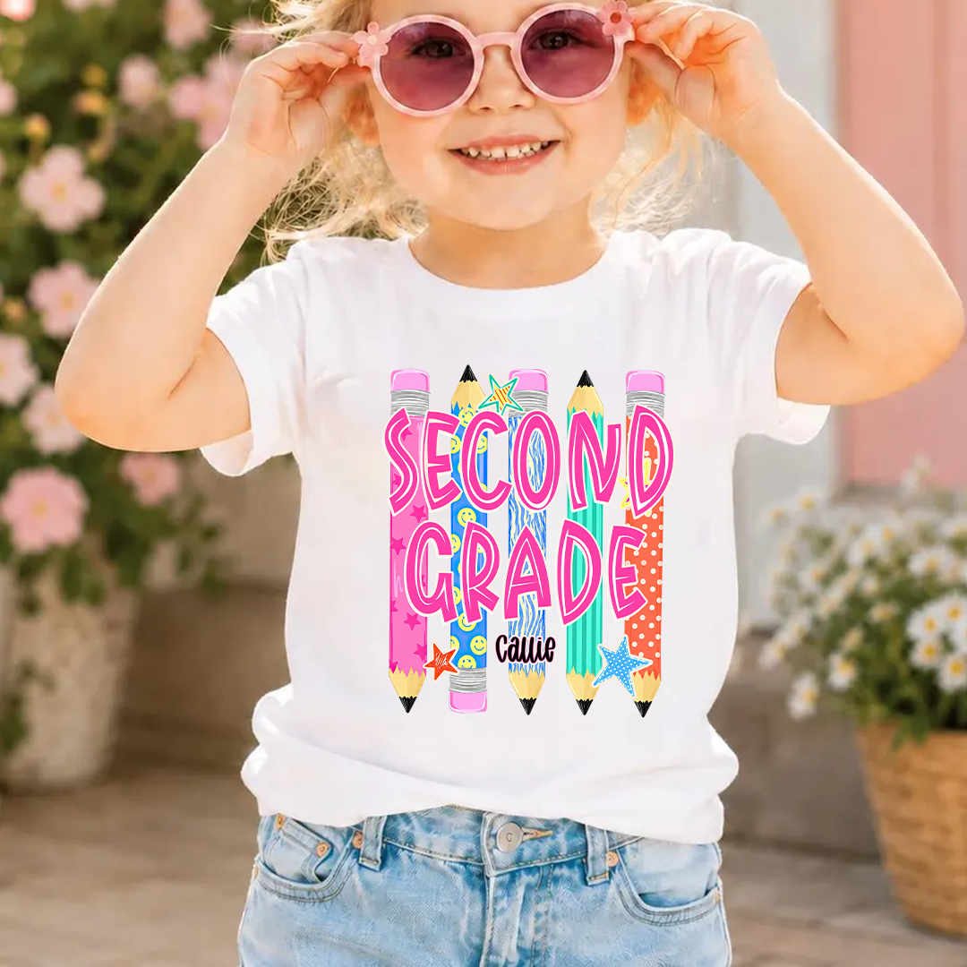 Custom Grade Level, KidsTeam, Pre-K To Fifth Grade Back To School Shirt