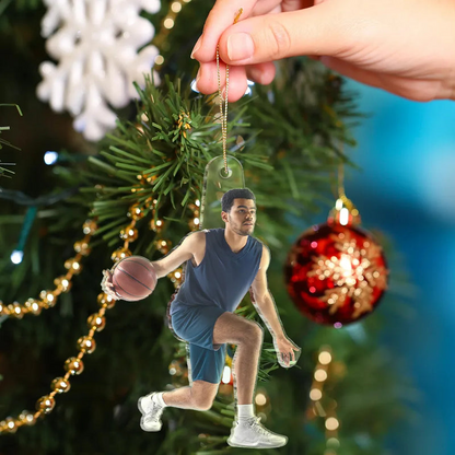Personalized Basketball Player Ornament 2025, Custom Photo Acrylic Decoration, Unique Christmas Gift For Basketball Lovers And Sports Fans