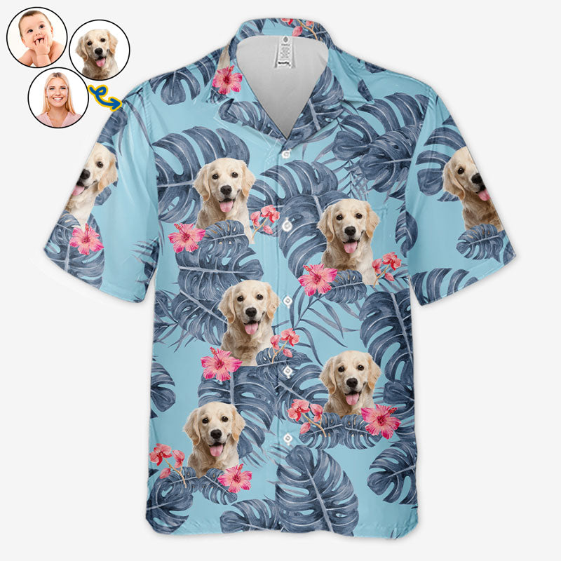 Custom Hawaiian Shirt Dog & Cat Personalized Custom Unisex Hawaiian Shirt - Upload Image, Dog Face, Cat Face - Summer Vacation Gift