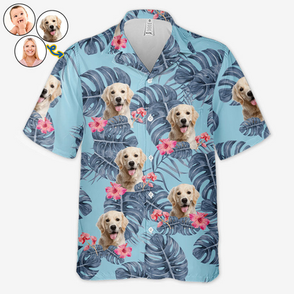 Custom Hawaiian Shirt Dog & Cat Personalized Custom Unisex Hawaiian Shirt - Upload Image, Dog Face, Cat Face - Summer Vacation Gift