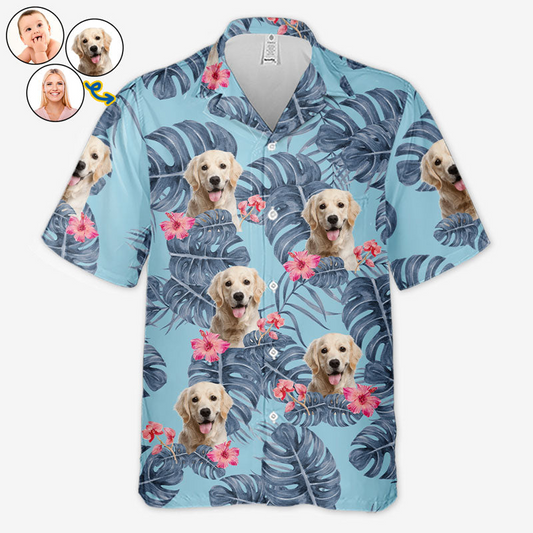 Custom Hawaiian Shirt Dog & Cat Personalized Custom Unisex Hawaiian Shirt - Upload Image, Dog Face, Cat Face - Summer Vacation Gift
