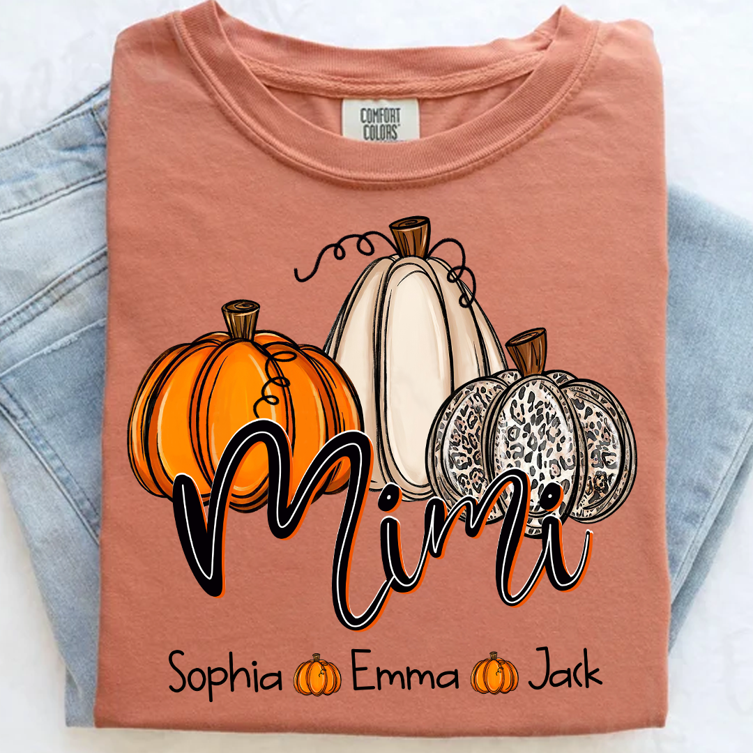 Comfort Colors® Mimi, Grandma Pumpkins Autumn And Grandkids T-Shirt