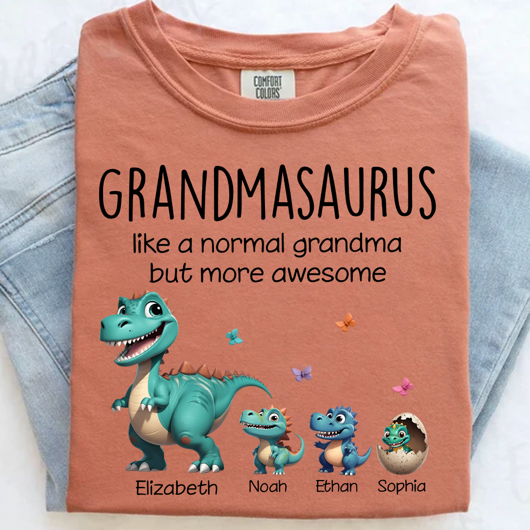Personalized Grandmasaurus And Grandkids Gift for Grandma