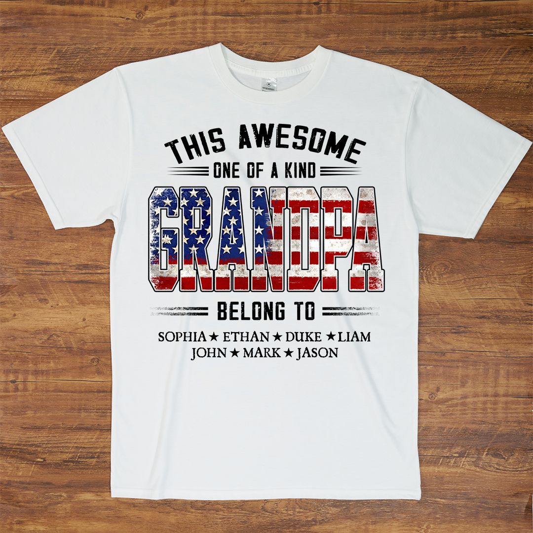 This Awesome One Of A Kind Papa Belong to Grandkids, Father's Day Gift T-shirt